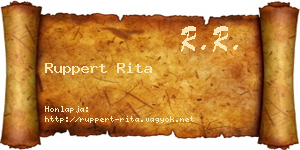 Ruppert Rita névjegykártya